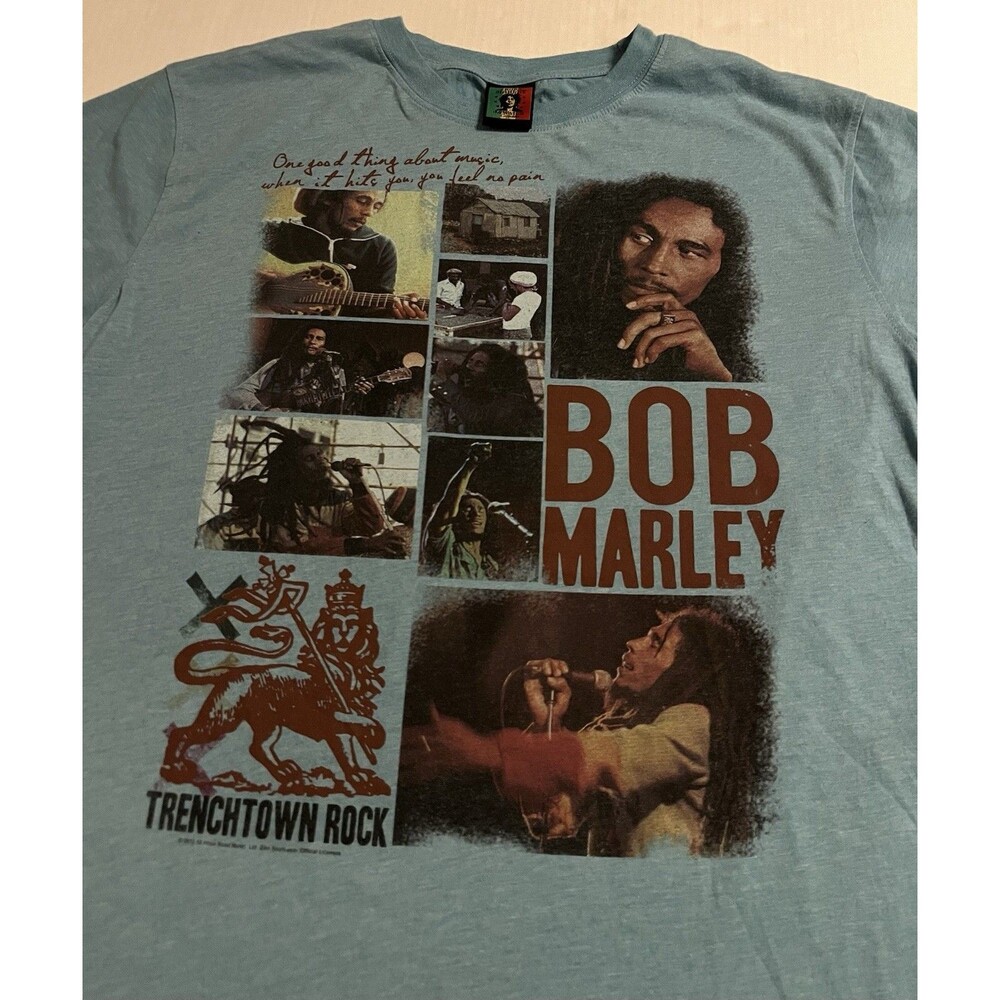 VTG Bob Marley OFFICIAL Trenchtown Rock 2010 Reggae Rasta Jamaica T-Shirt XL